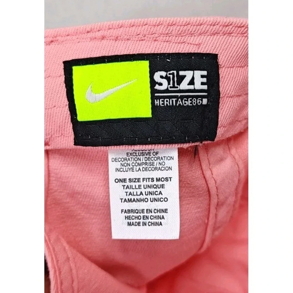 Women's Pink Nike Cotton OSFM‎ Hat Cap Adjustable Heritage86 Classic 832597-808